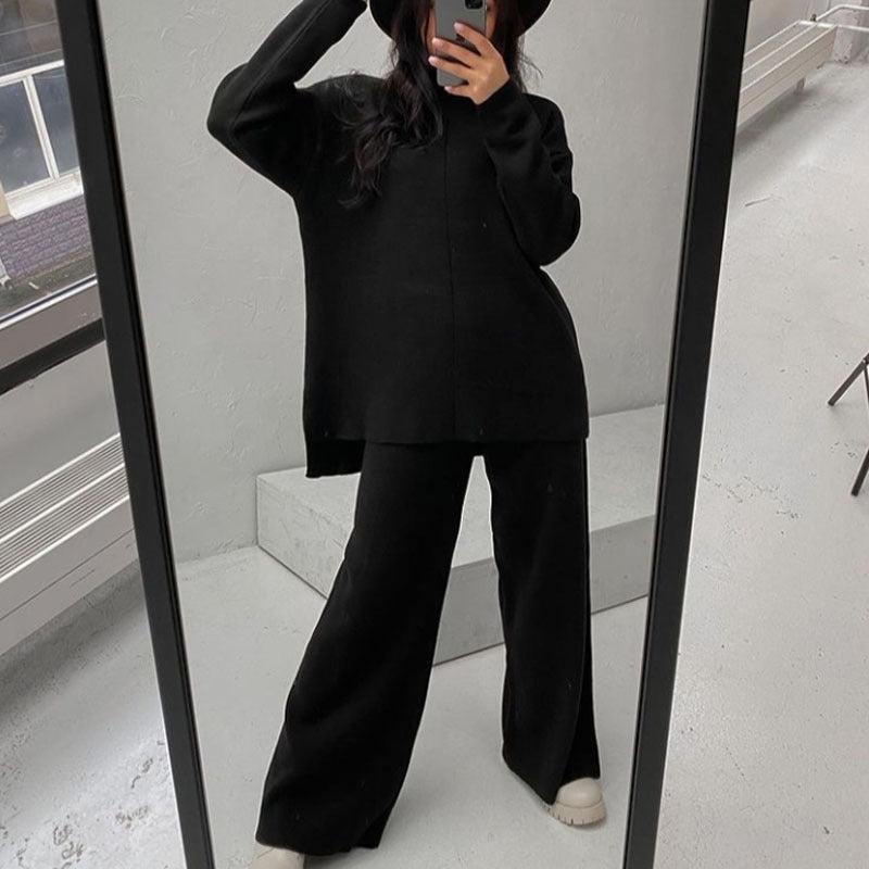 Naima - Bequemes zweiteiliges Set aus Pullover und Hose für Damen