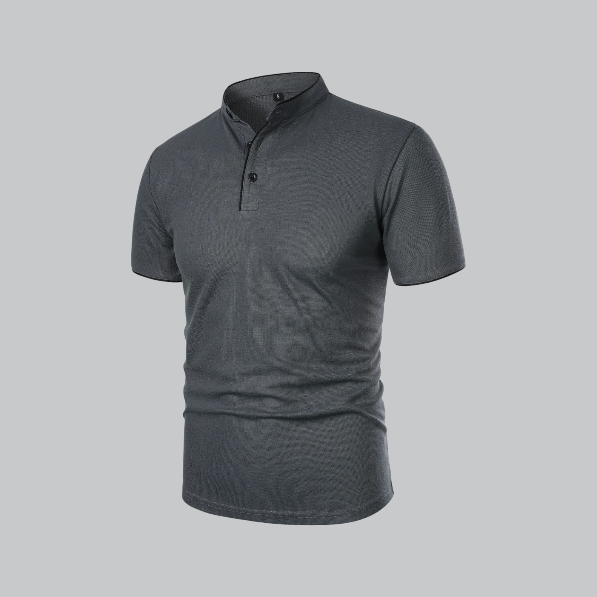 Casper | Poloshirt zonder kraag voor heren, korte mouw - view 15