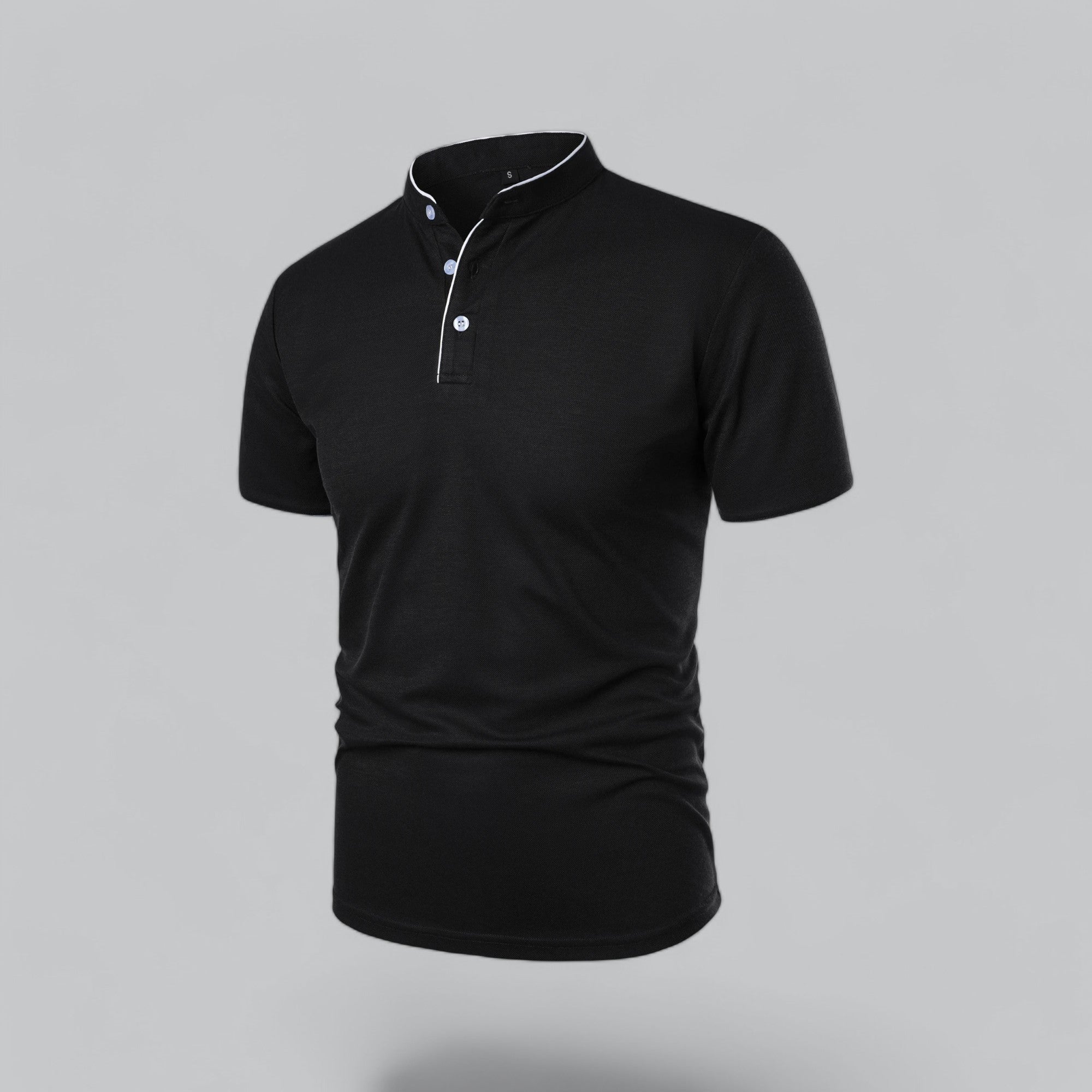 Casper | Poloshirt zonder kraag voor heren, korte mouw - view 17