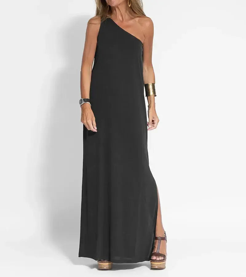 Loise - Stilvolles Maxikleid mit One-Shoulder für Damen