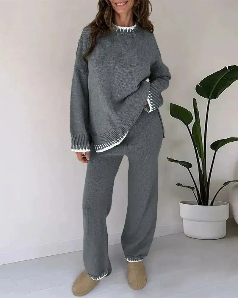 lounge.set.co-ord set. gebreide set. tweedelige set