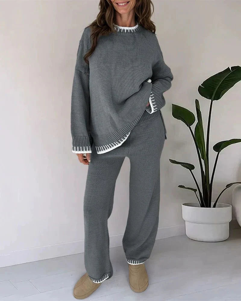 lounge.set.co-ord set. gebreide set. tweedelige set