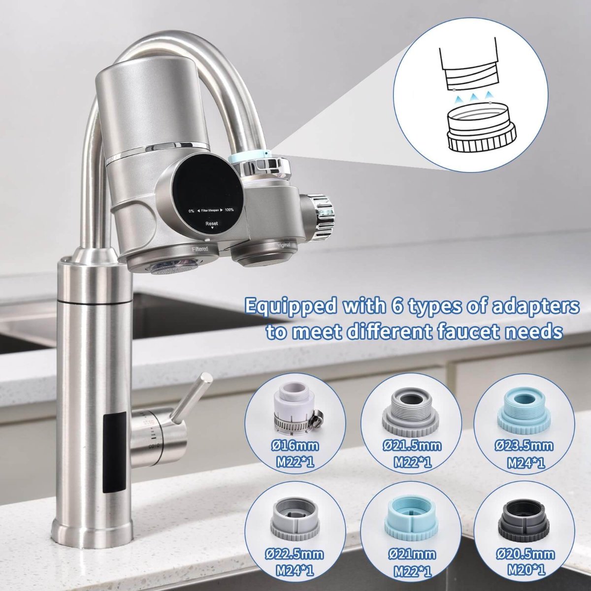 Diederik | Kraanwaterfilter met LED-scherm - foto 13