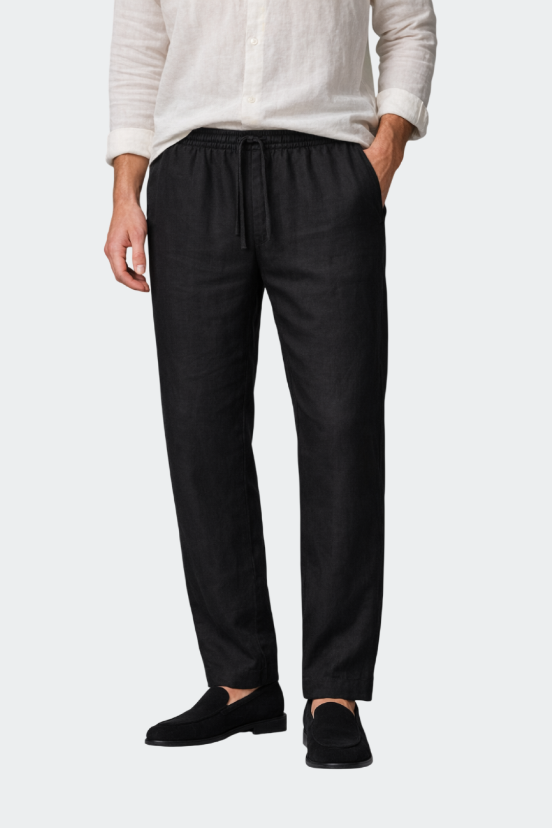 Duco | Linnen broek voor heren, relaxed fit - view 4