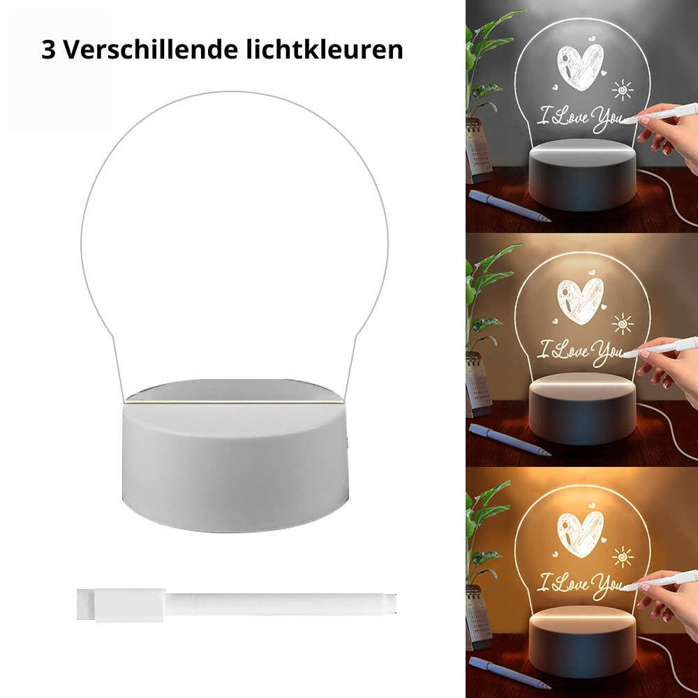 Emiel | Nachtlamp met notitiebord en pen - foto 12