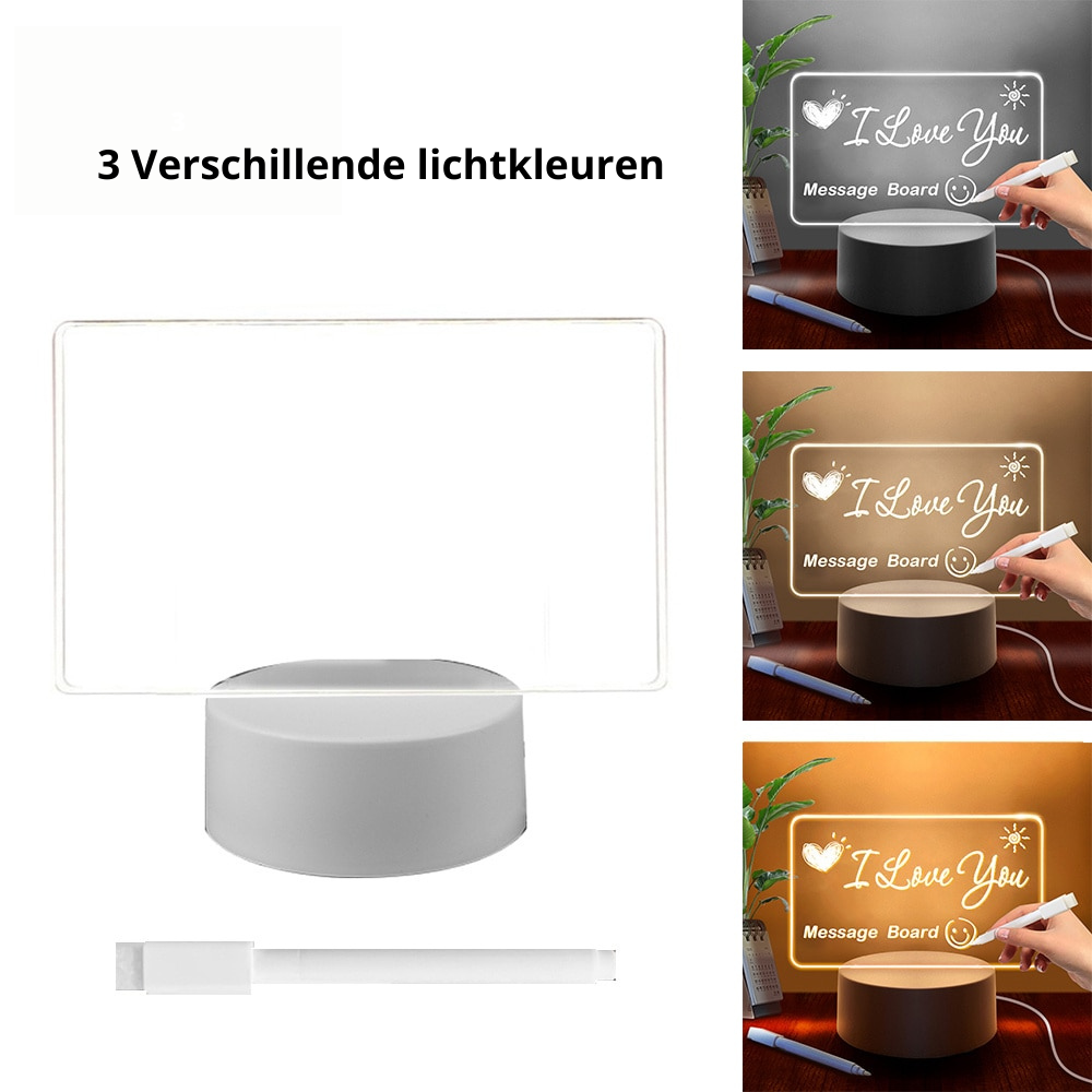 Emiel | Nachtlamp met notitiebord en pen - foto 7