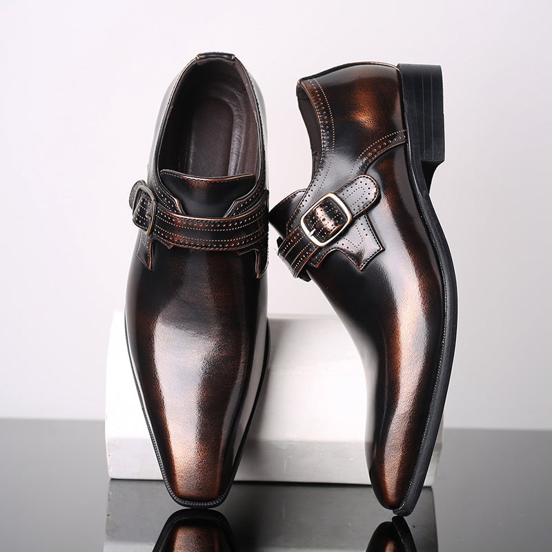 Evert | Nette gespschoenen voor heren - Bruin