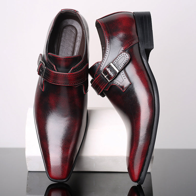 Evert | Nette gespschoenen voor heren - Rood