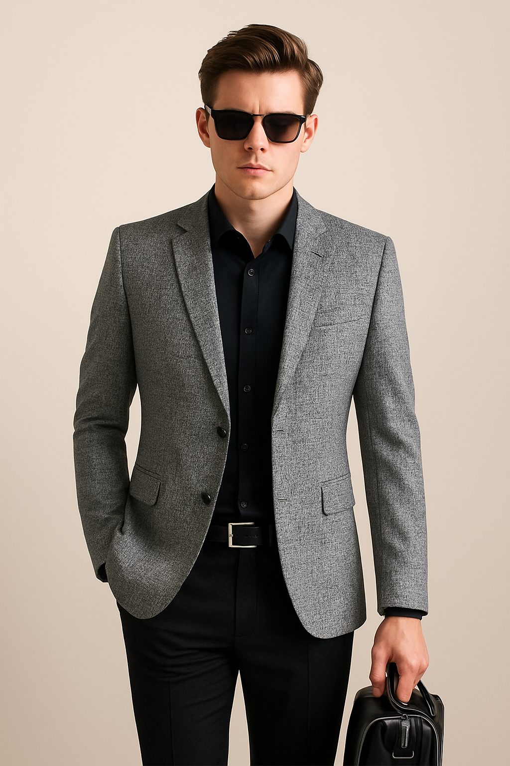 Fedde | Colbert heren slim fit - lichtgrijs