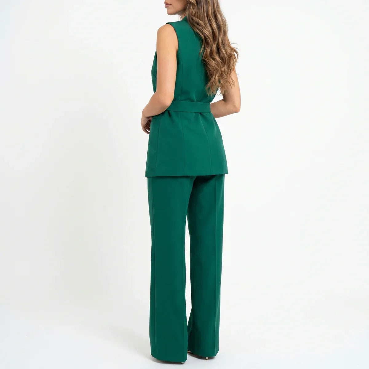 Feline | Mouwloos broekpak voor dames met riem - view 14