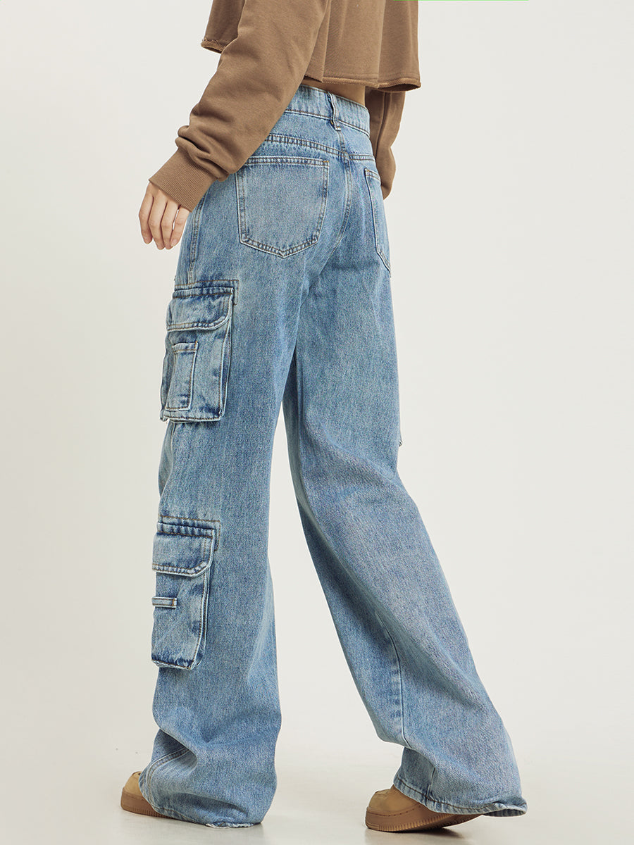 Fenna | Baggy cargo jeans voor dames - view 3