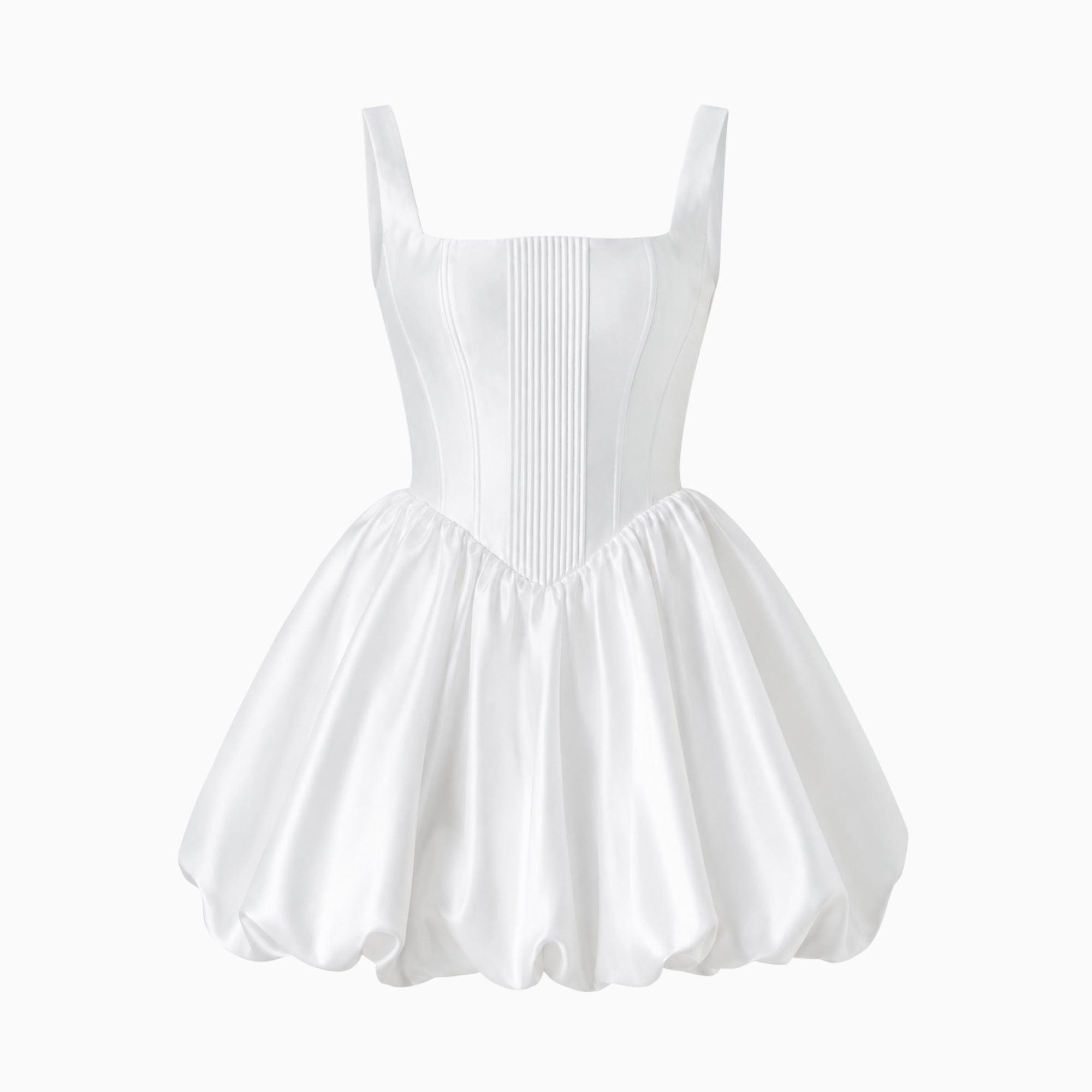 Fleur | Mini jurk dames van satijn met korset - view 4