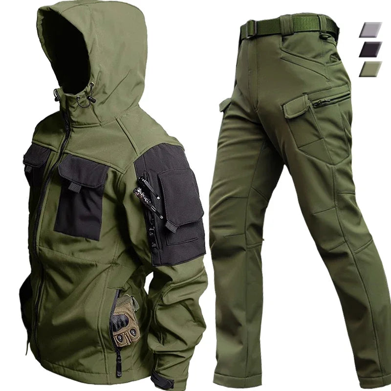 Frans | Tactical softshell set voor heren met capuchon - foto 1