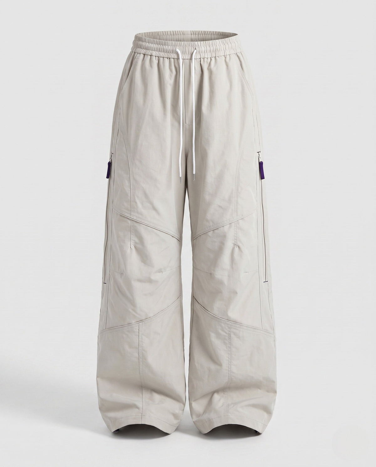 Frederique | Outdoor broek dames met wijde pijp - Witgrijs