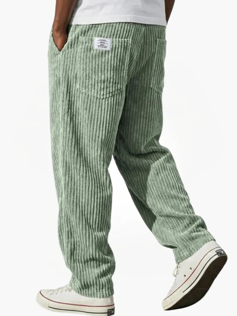 Geert | Corduroy broek voor heren - Lichtgroen