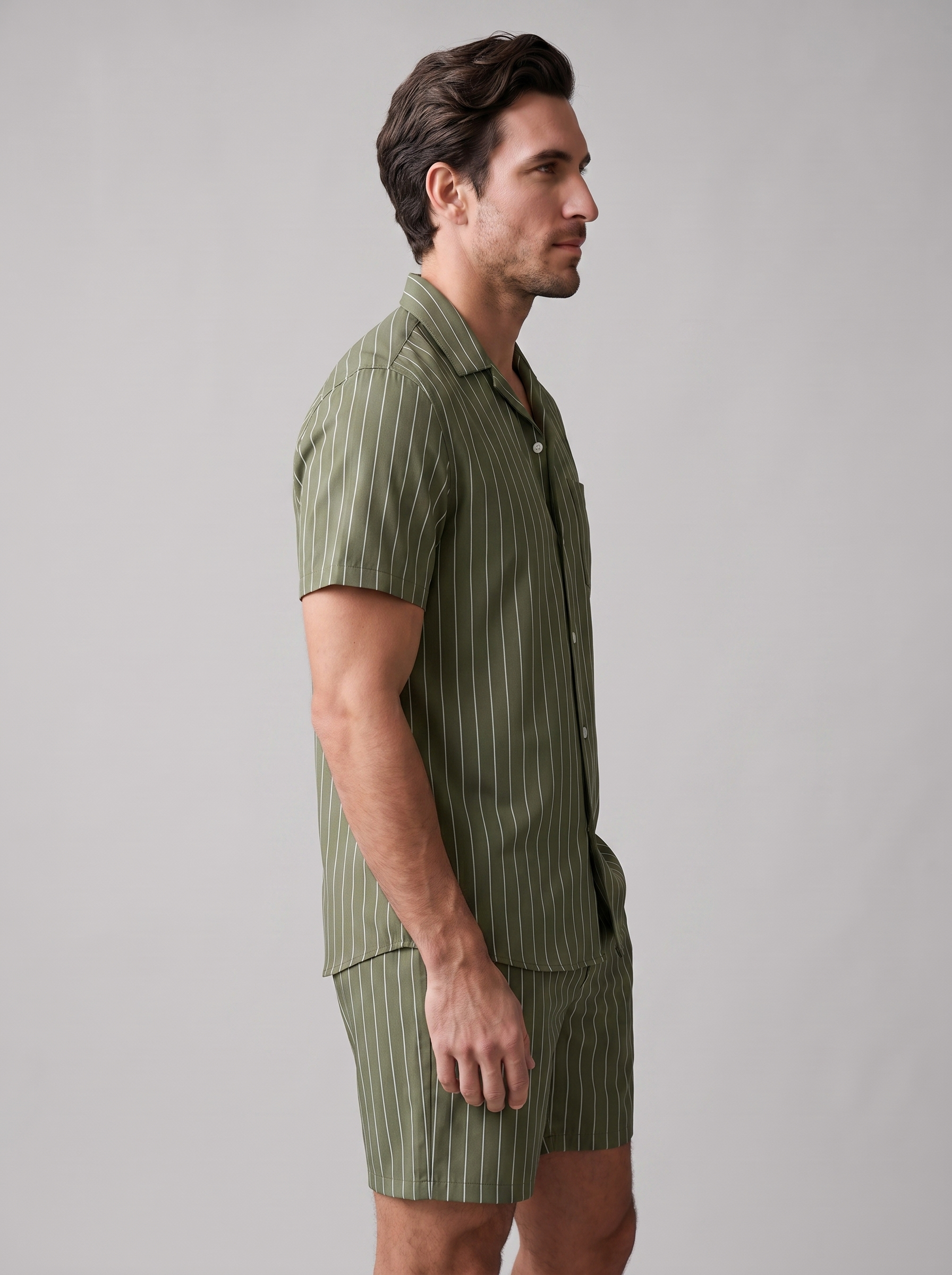 Gerrit | Gestreepte zomerset voor heren met korte mouw - view 14