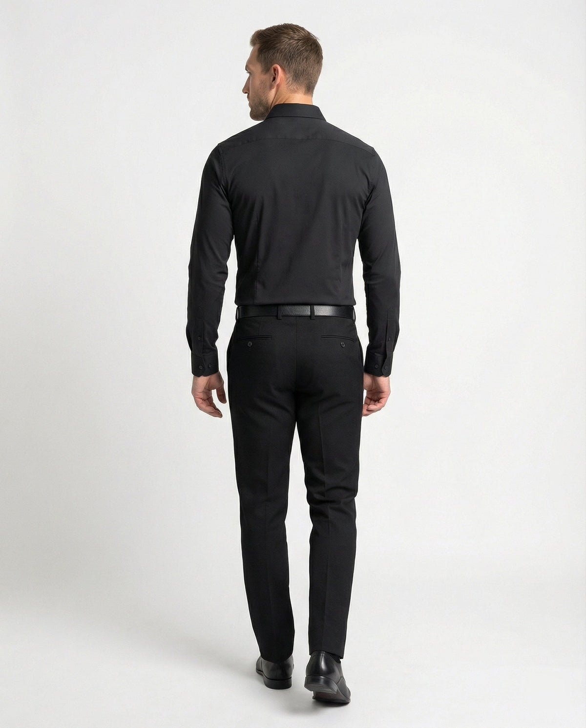 Gideon | Stretch overhemd voor heren, zwart - foto 11