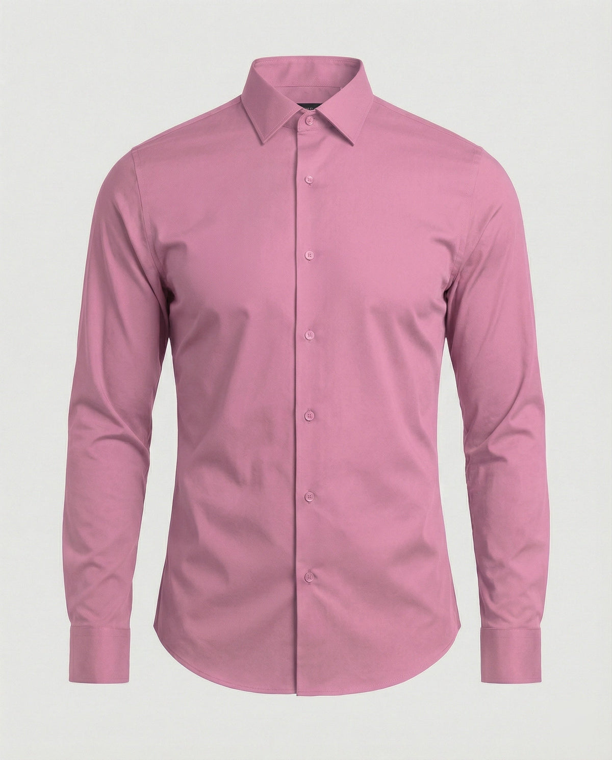 Gideon | Stretch overhemd voor heren, zwart - Roze