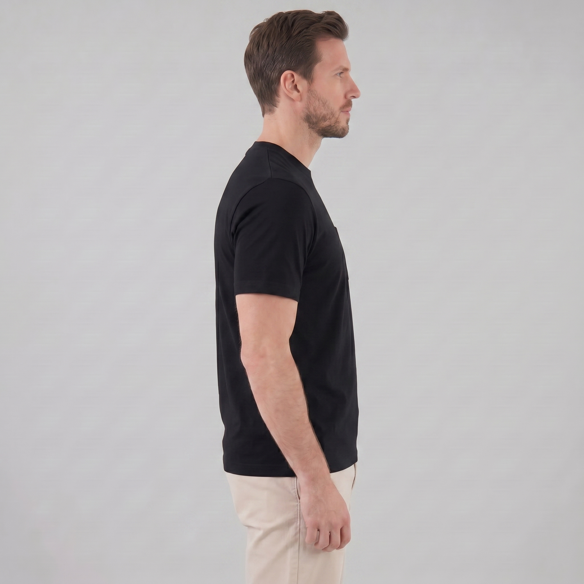 Gijs | T-shirt heren relaxed fit met borstzak - view 11