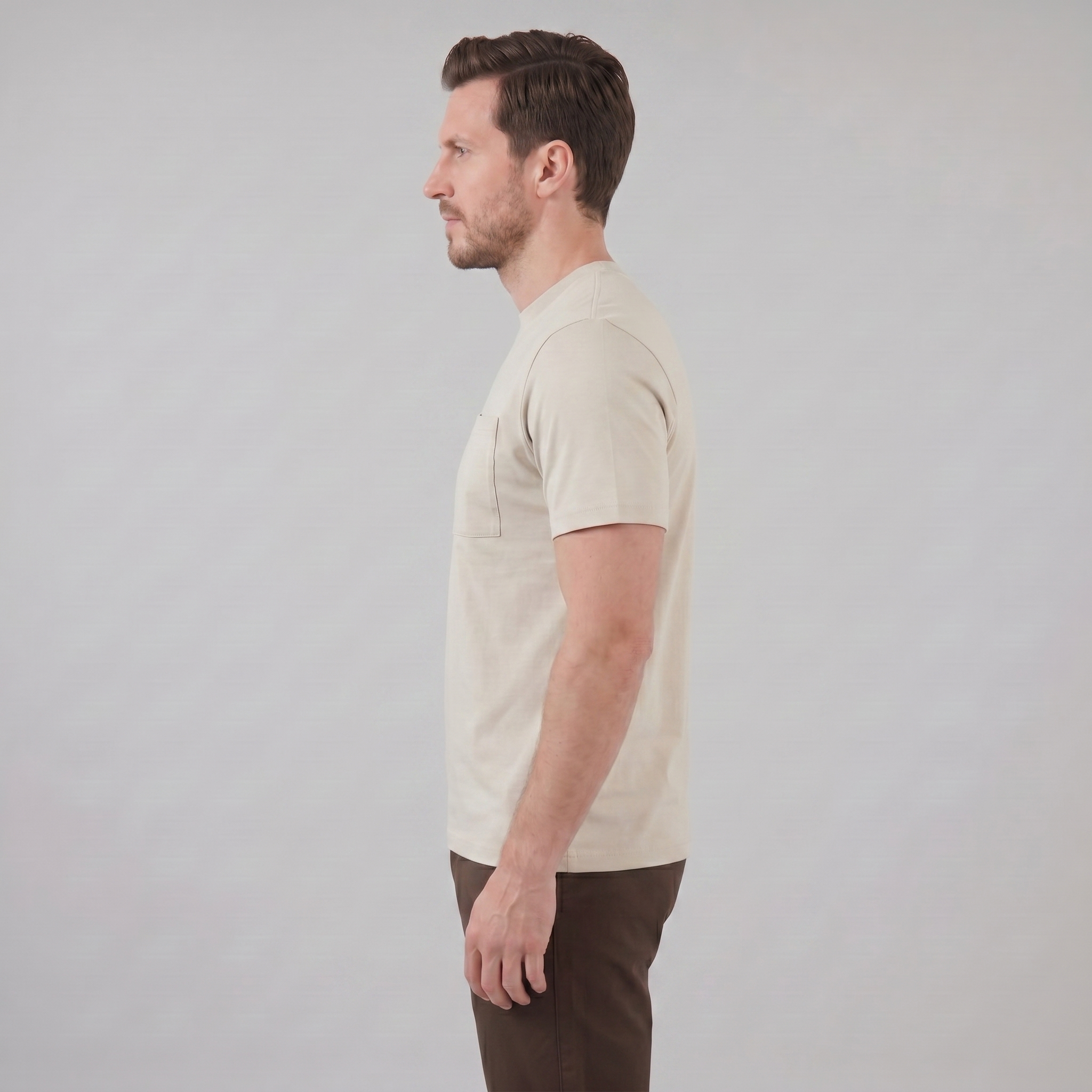 Gijs | T-shirt heren relaxed fit met borstzak - view 19