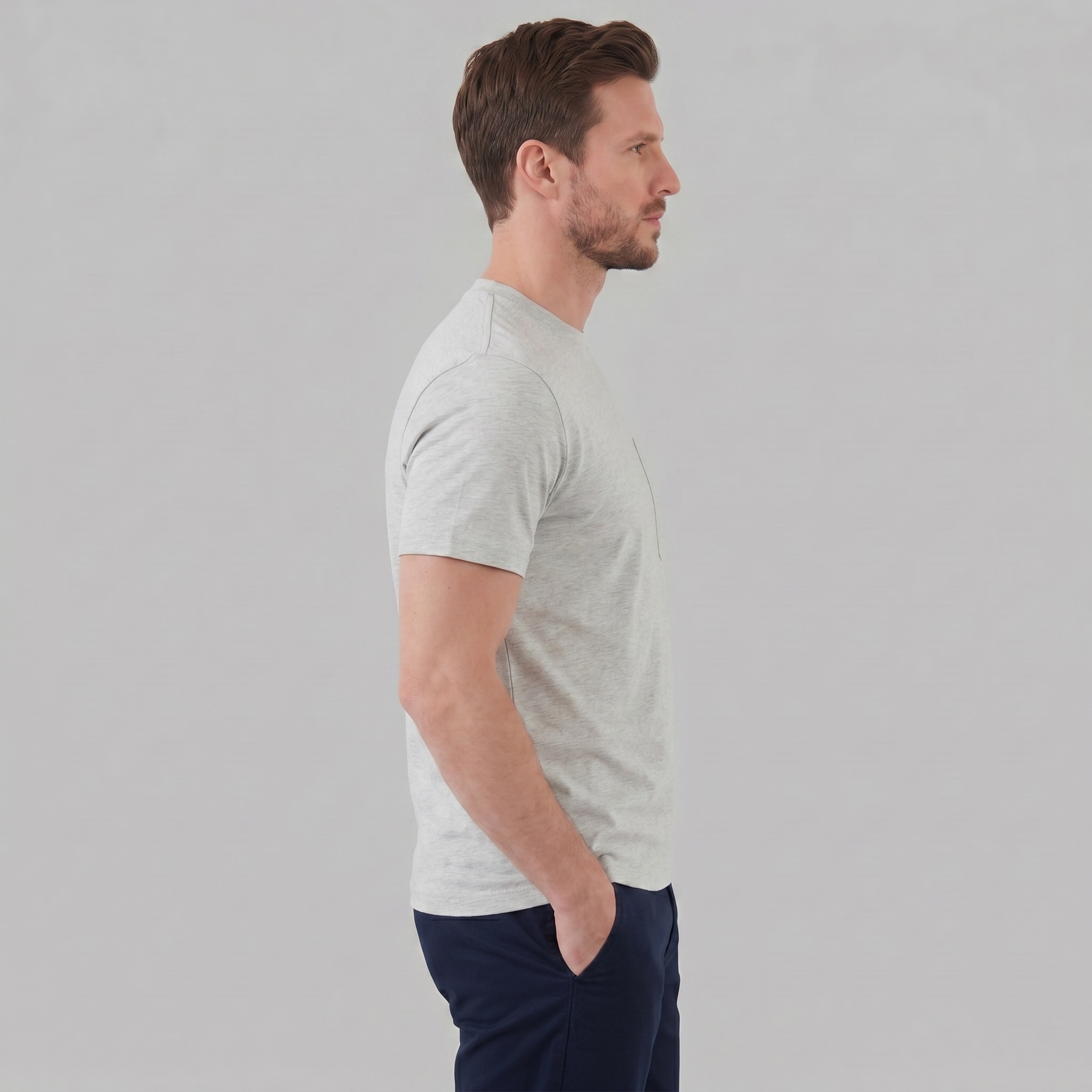Gijs | T-shirt heren relaxed fit met borstzak - view 23