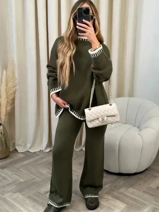 lounge.set.co-ord set. warm. gebreid. winterset