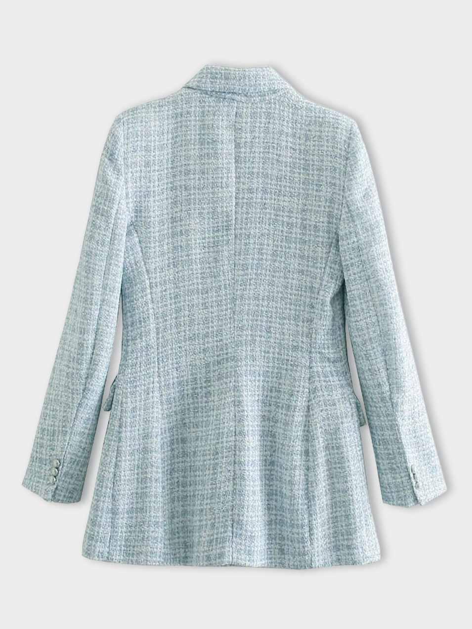 Livia - Stijlvolle Tweed Blazer Met Dubbele Knopen