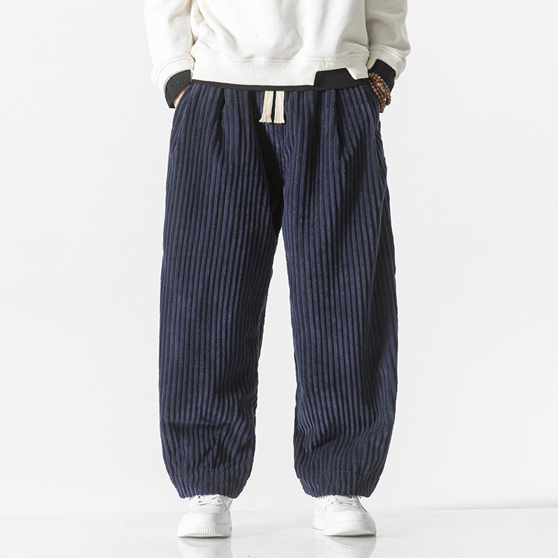 Guus | Corduroy broek voor heren - Marineblauw