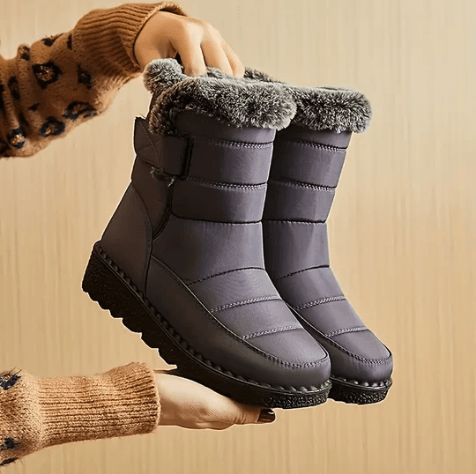 Gwen | Winterlaarzen voor dames met warme voering - Grijs