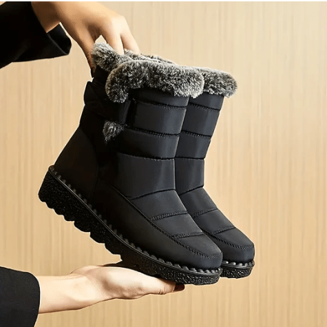 Gwen | Winterlaarzen voor dames met warme voering - Zwart