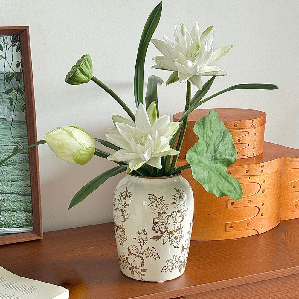Herman | Keramische vaas met bloemenpatroon - foto 2