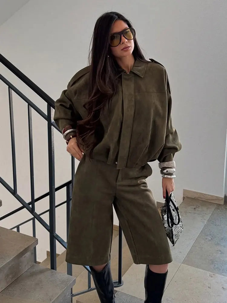 Irene | Oversized suède bomberjack voor dames - view 10