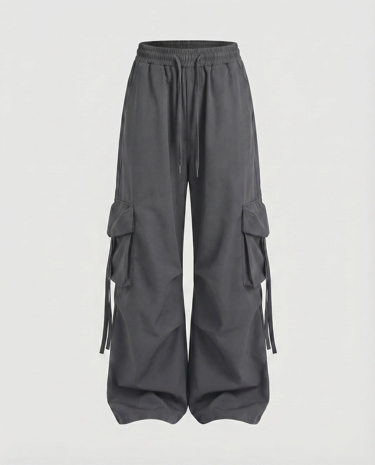 Isabelle | Baggy cargobroek voor dames, ecru - Donkergrijs