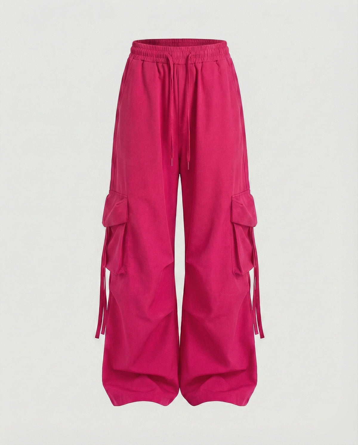 Isabelle | Baggy cargobroek voor dames, ecru - Fuchsia