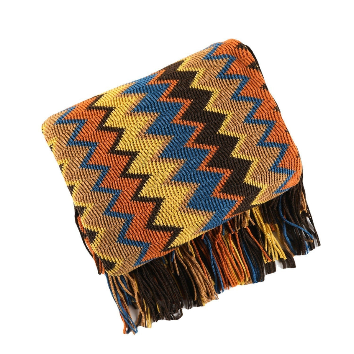 Jelte | Gebreide boho plaid met franjes - foto 6