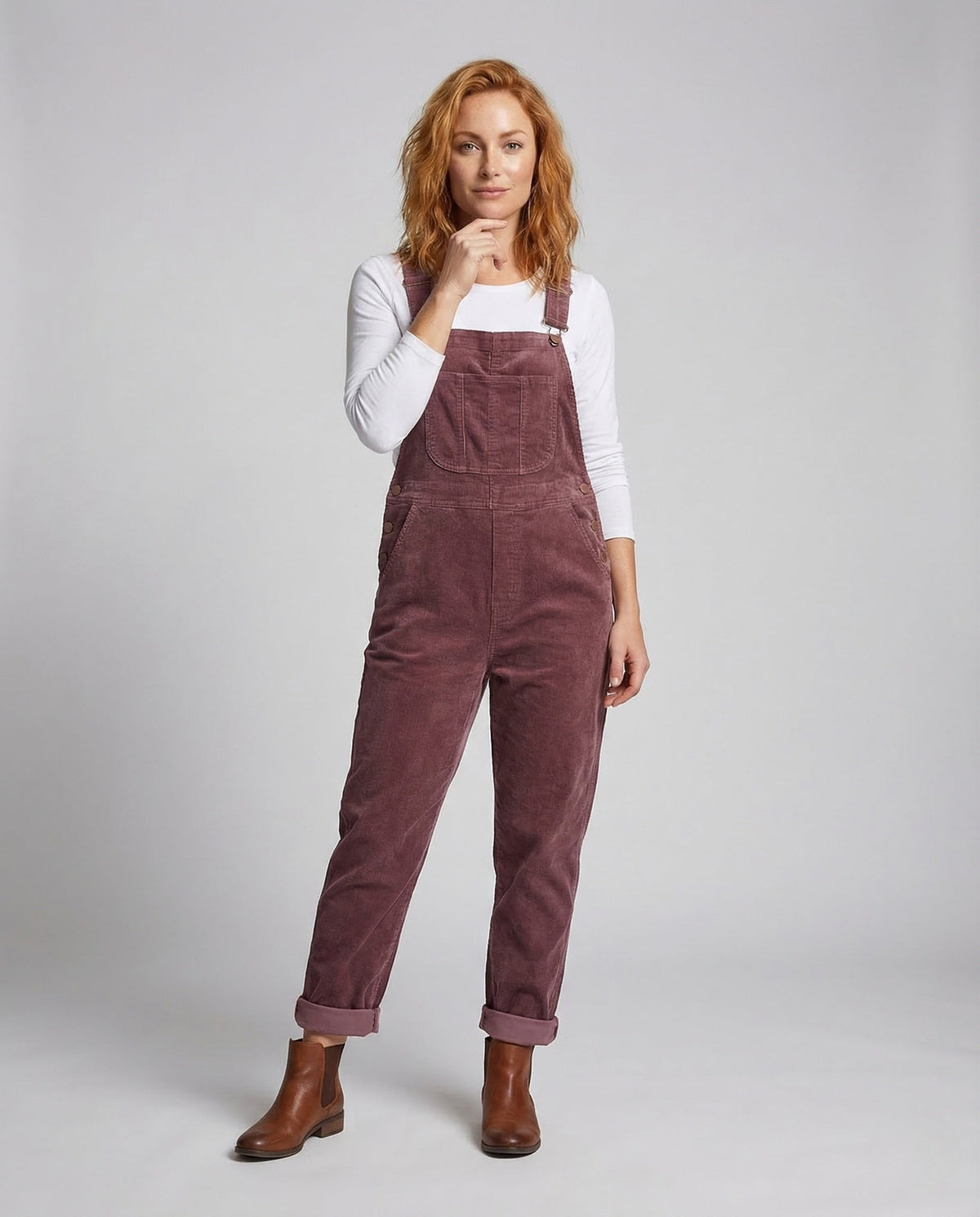 Jenny | Wijde corduroy tuinbroek voor dames - foto 5