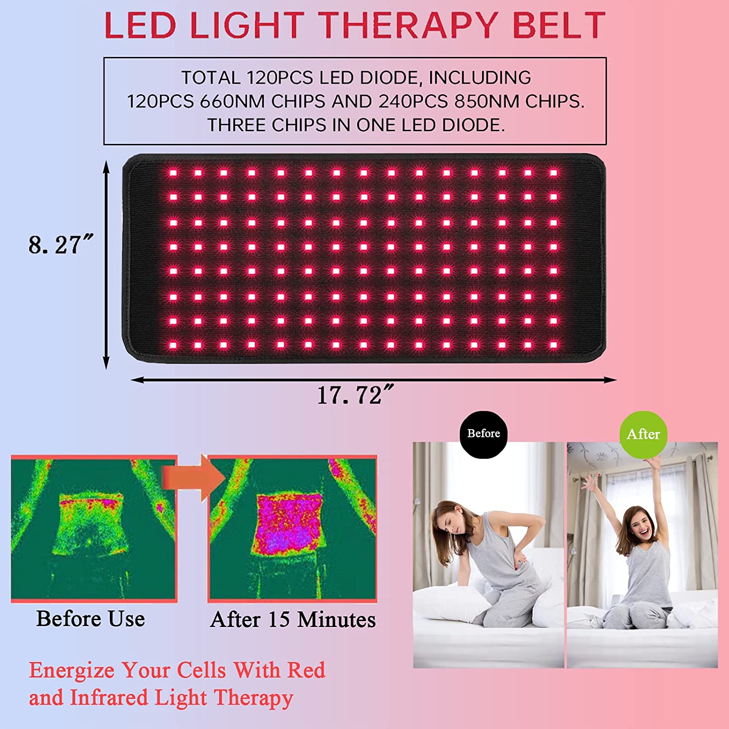 Jeroen | Rood licht LED-gordel - view 3