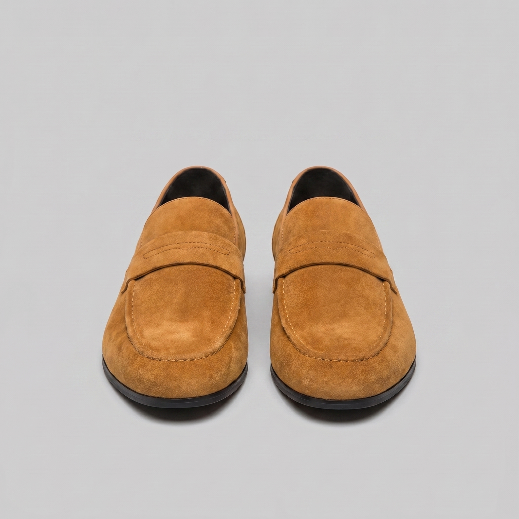 Jesse | Suède penny loafers voor heren - Mosterdgeel