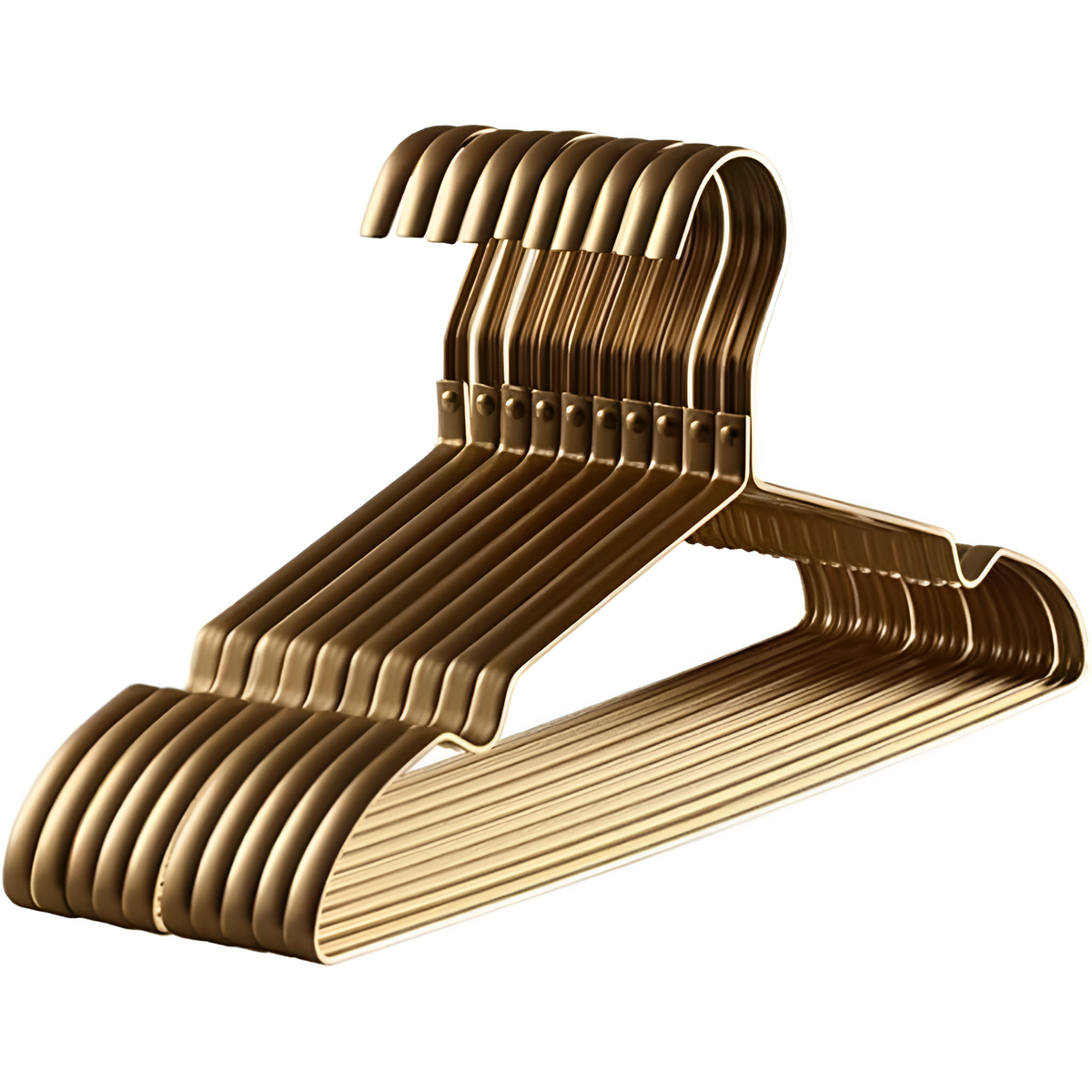 Job | Antislip aluminium kledinghangers, set van 10 - Goud