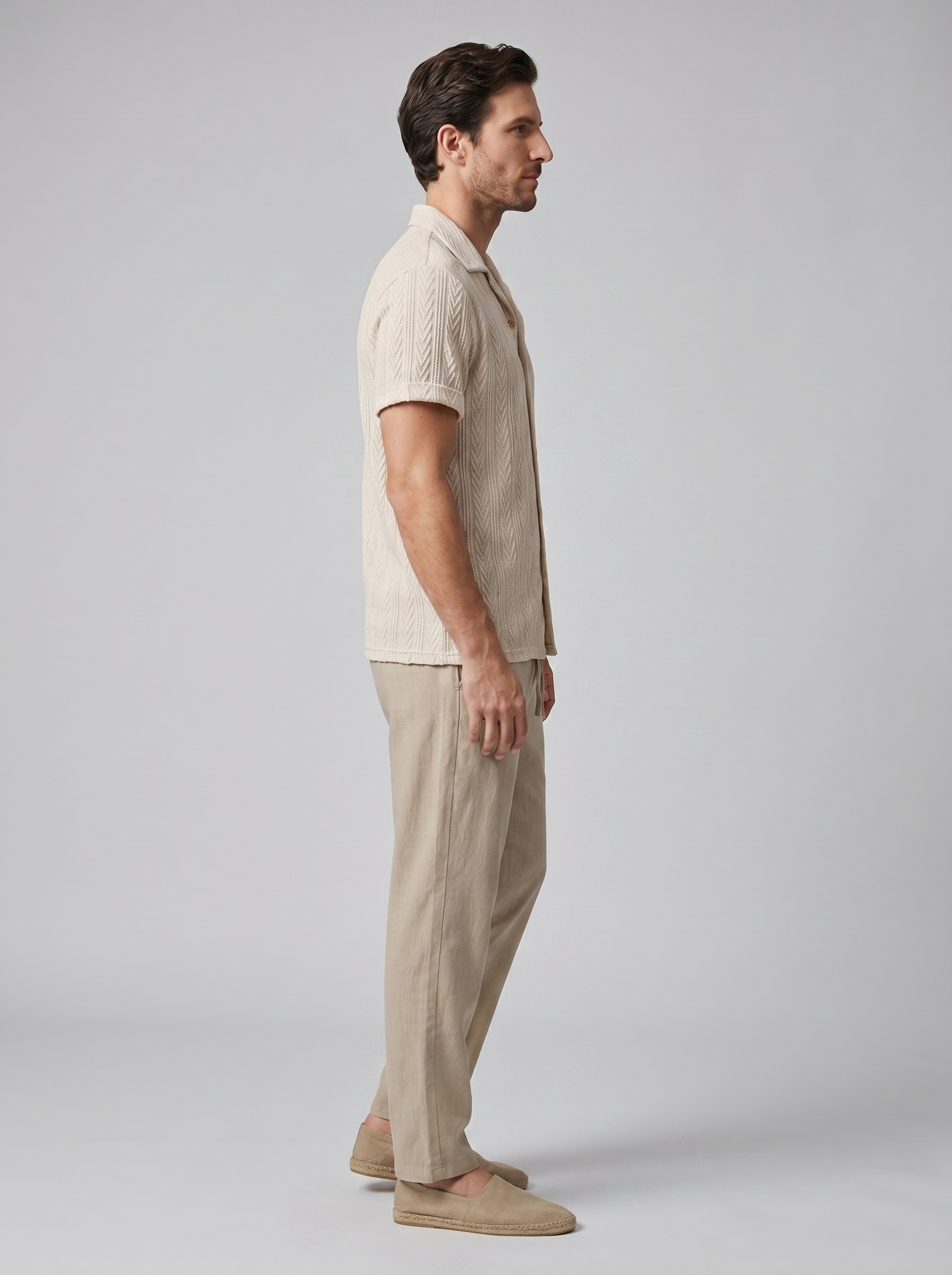 Job | Gebreide zomerset voor heren - Wit