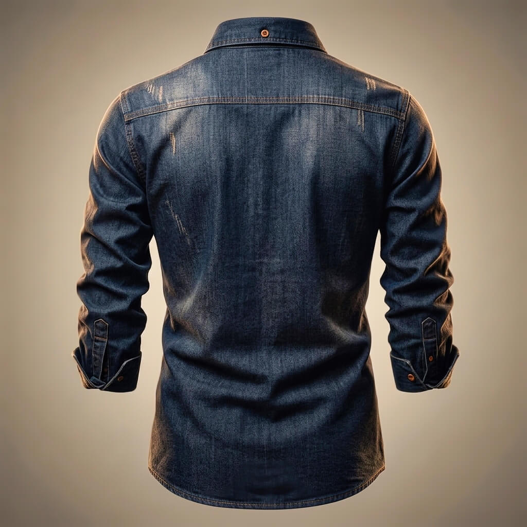 Johannes | Denim overhemd voor heren met lange mouw - view 5
