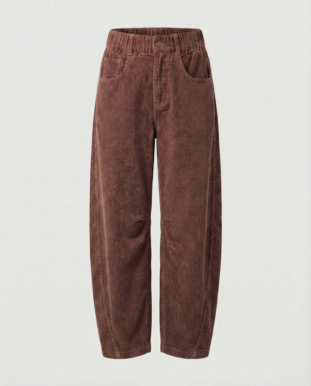 Jolijn | Corduroy broek voor dames met hoge taille - Bruin
