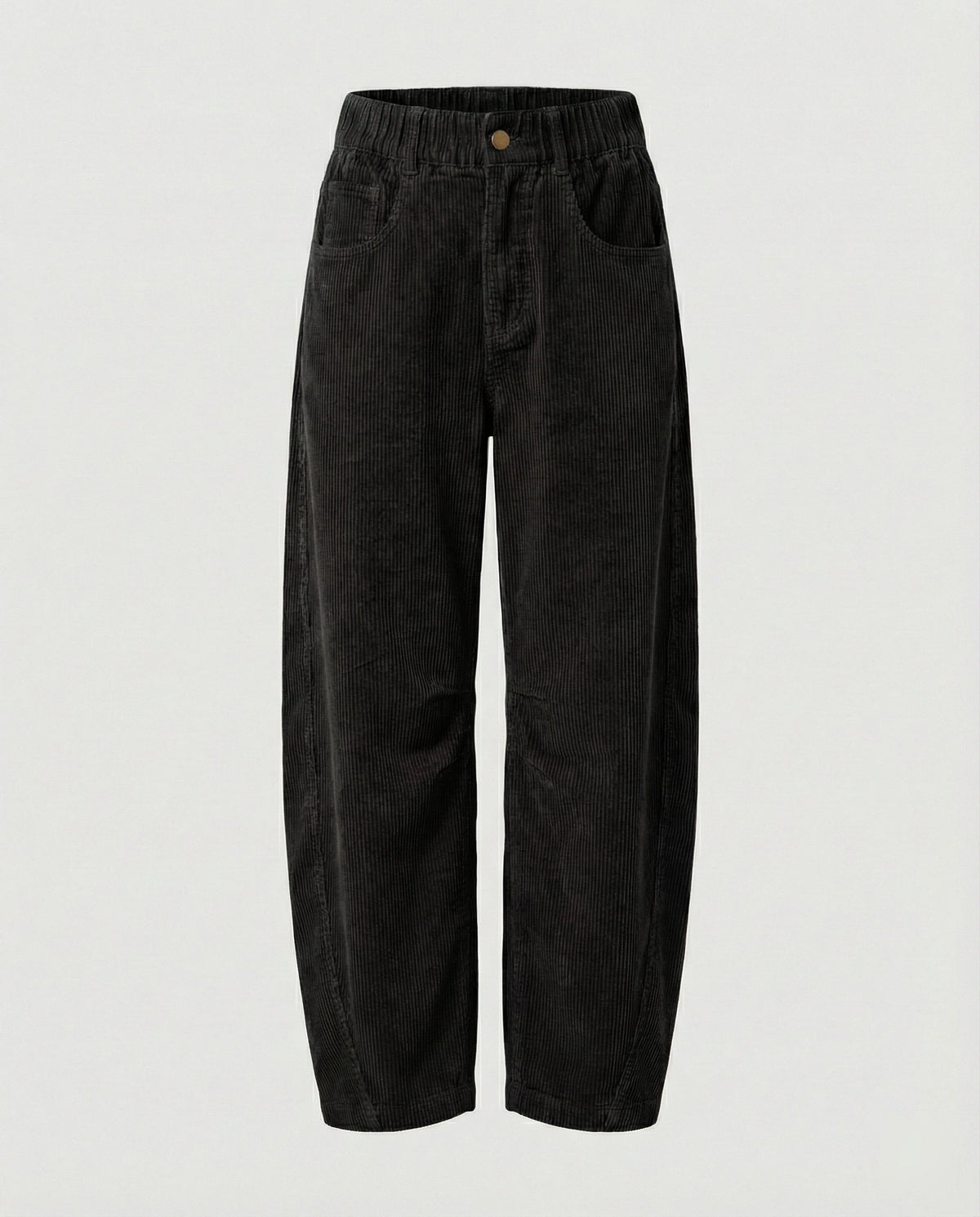 Jolijn | Corduroy broek voor dames met hoge taille - Zwart