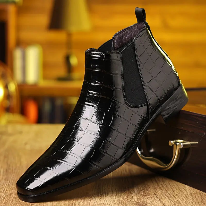 Joris | Leren chelsea boots voor heren - Zwart