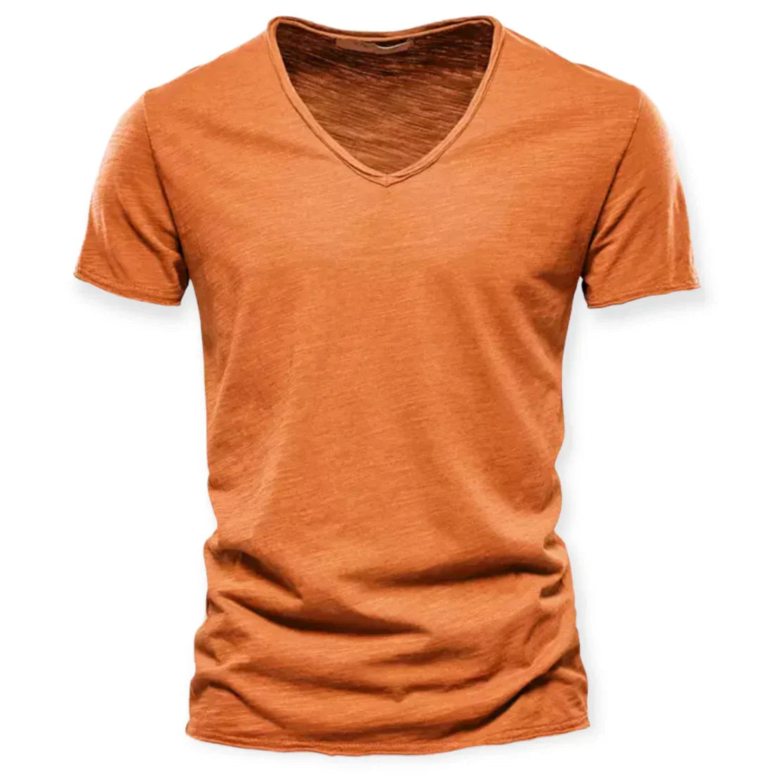 Jorn | V-hals T-shirt voor heren - Oranje