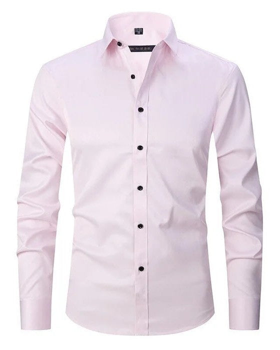 Jort | Strijkvrij slim fit overhemd voor heren - Roze