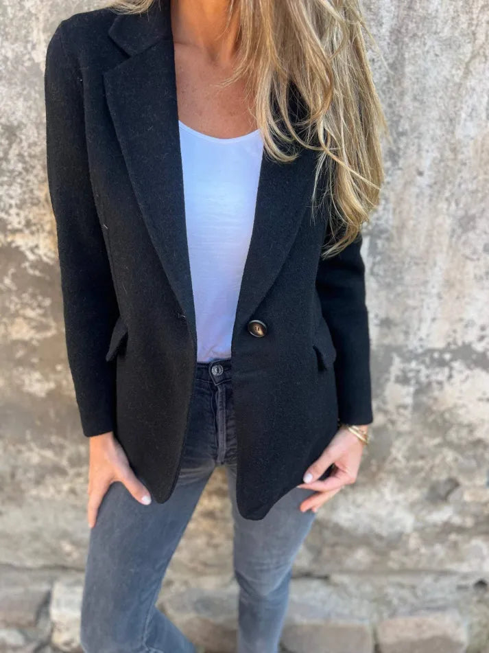Casual blazer met relaxte revers - Stijlvolle lichtgewicht laag voor dames