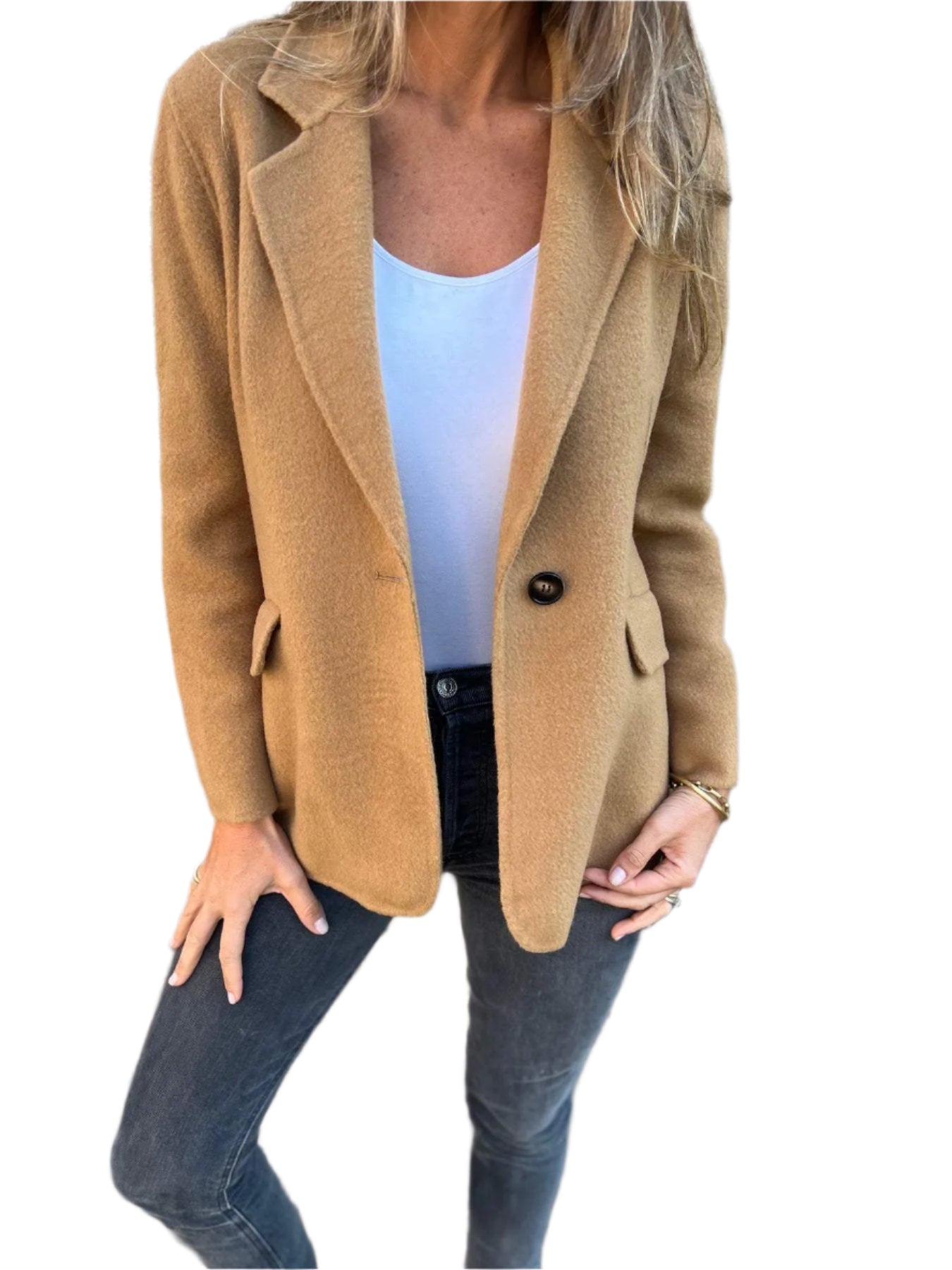 Casual blazer met relaxte revers - Stijlvolle lichtgewicht laag voor dames