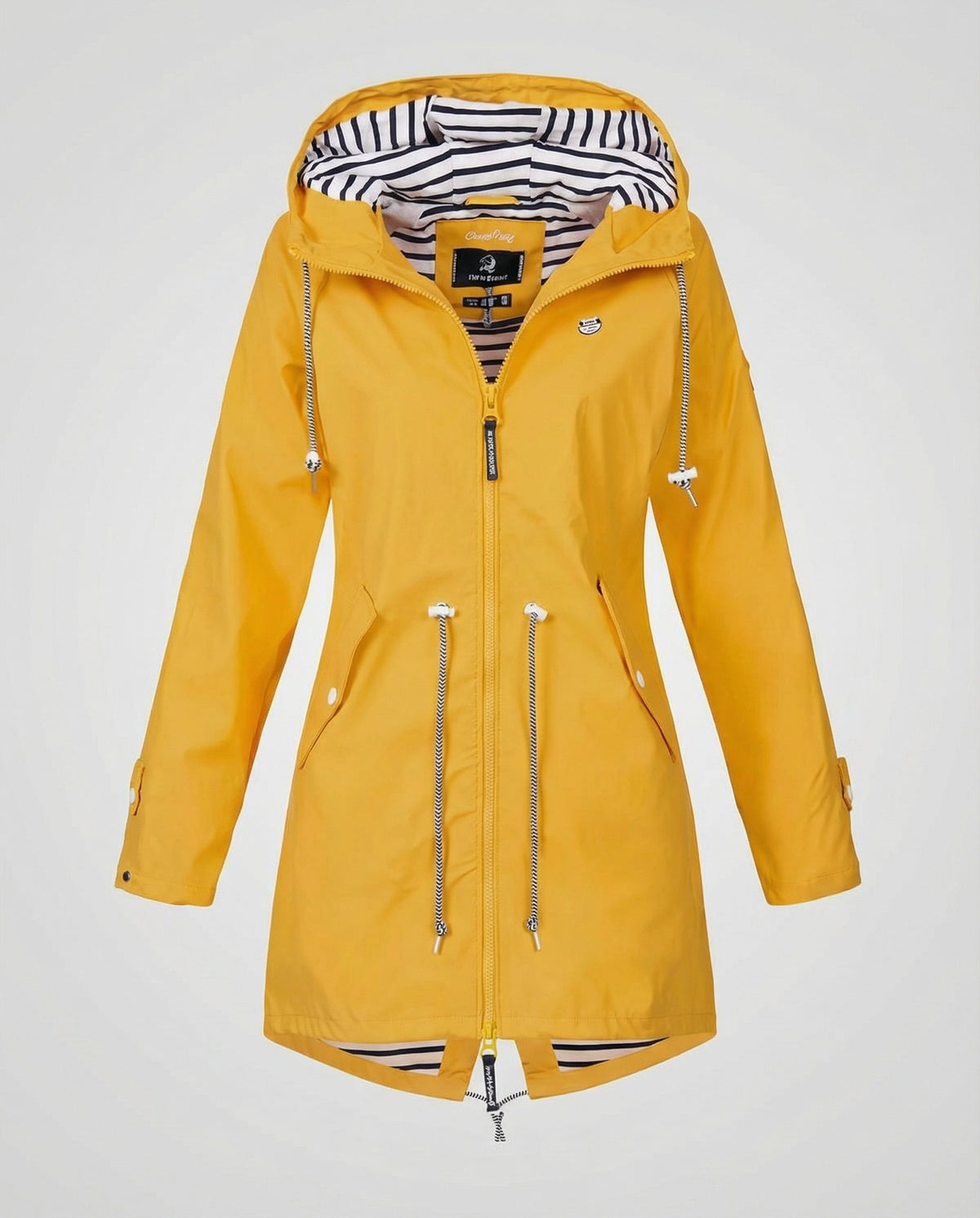 Julia | Regenjas met capuchon voor dames - Geel