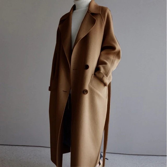 Marlene - Dames kasjmier trenchcoat jas